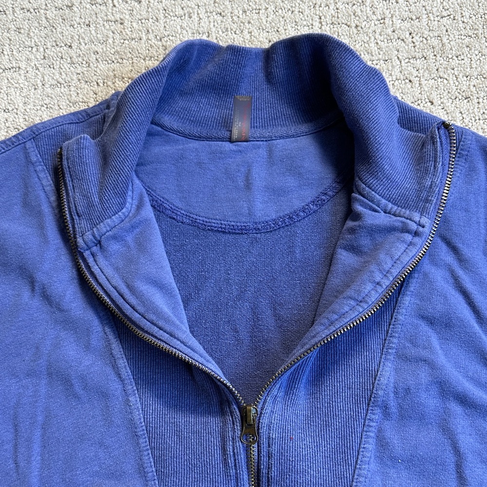 FP Movement by Free People Adeline Indigo Half-Zip Sweatshirt Womens Small - Picture 3 of 7